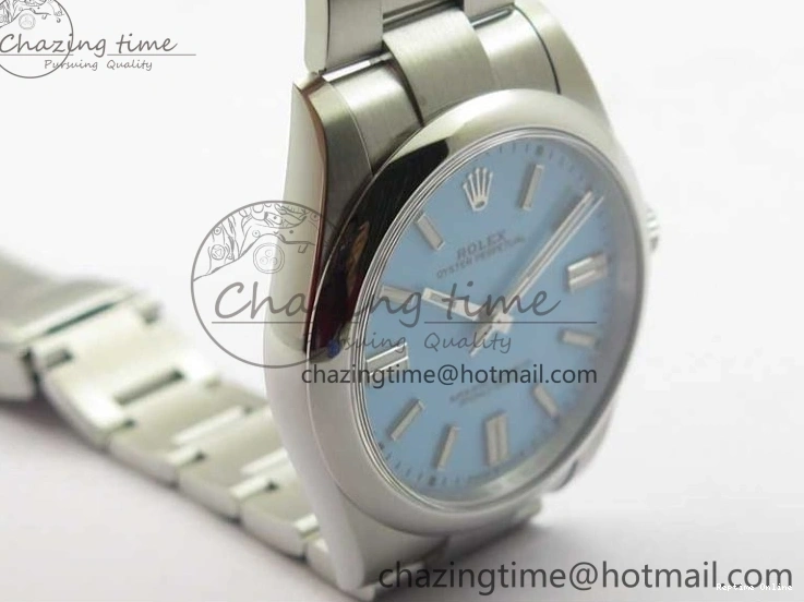 0504 Classic Oyster Perpetual 41mm 124300 ROF 1:1 Best Edition 904L Steel Tiffany Blue Dial on SS Bracelet A 2670